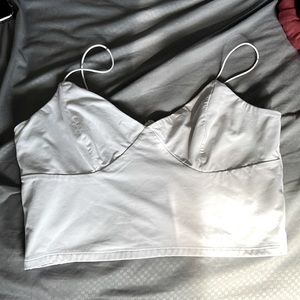 garage satin crop top
